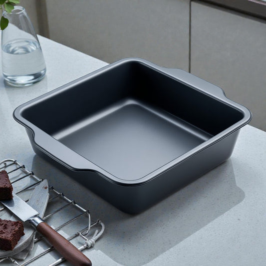 Docra Square Silicone Cake Pan - 8 Inch Grey